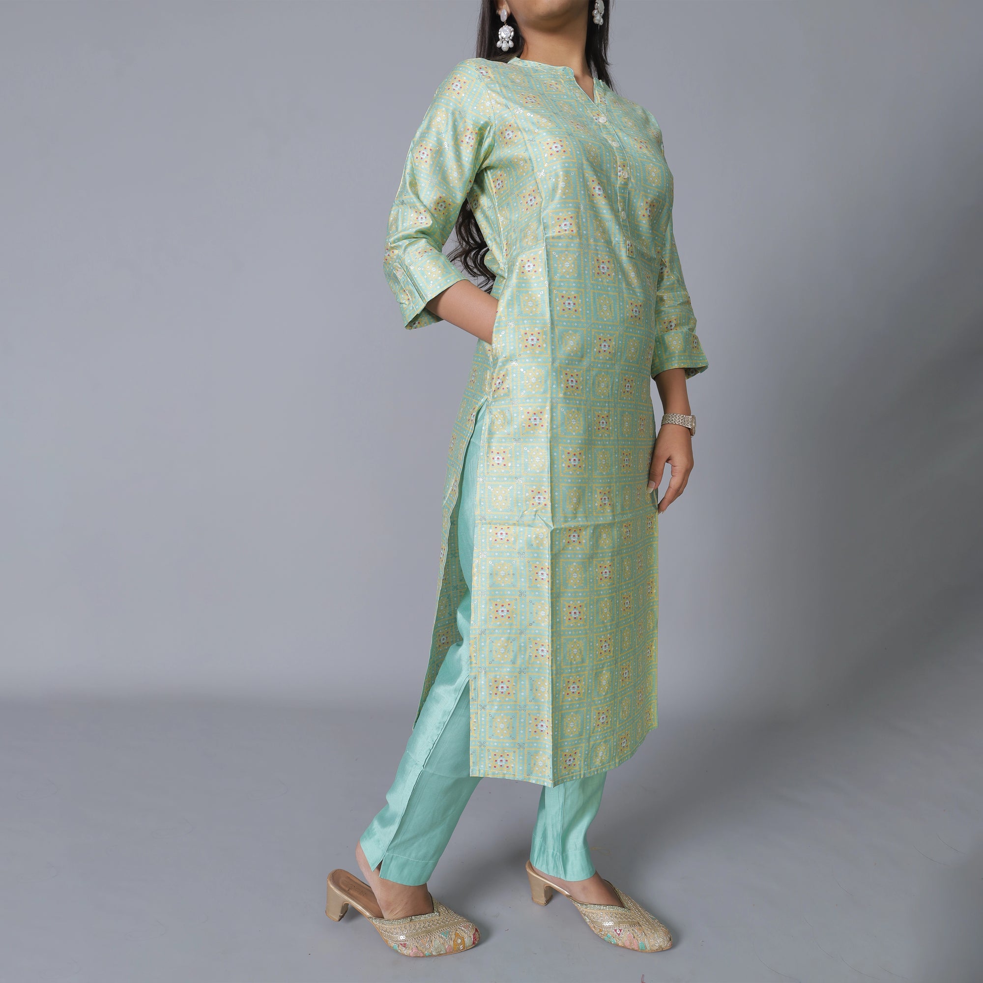 Pure Bamboo Silk Kurti with Pant