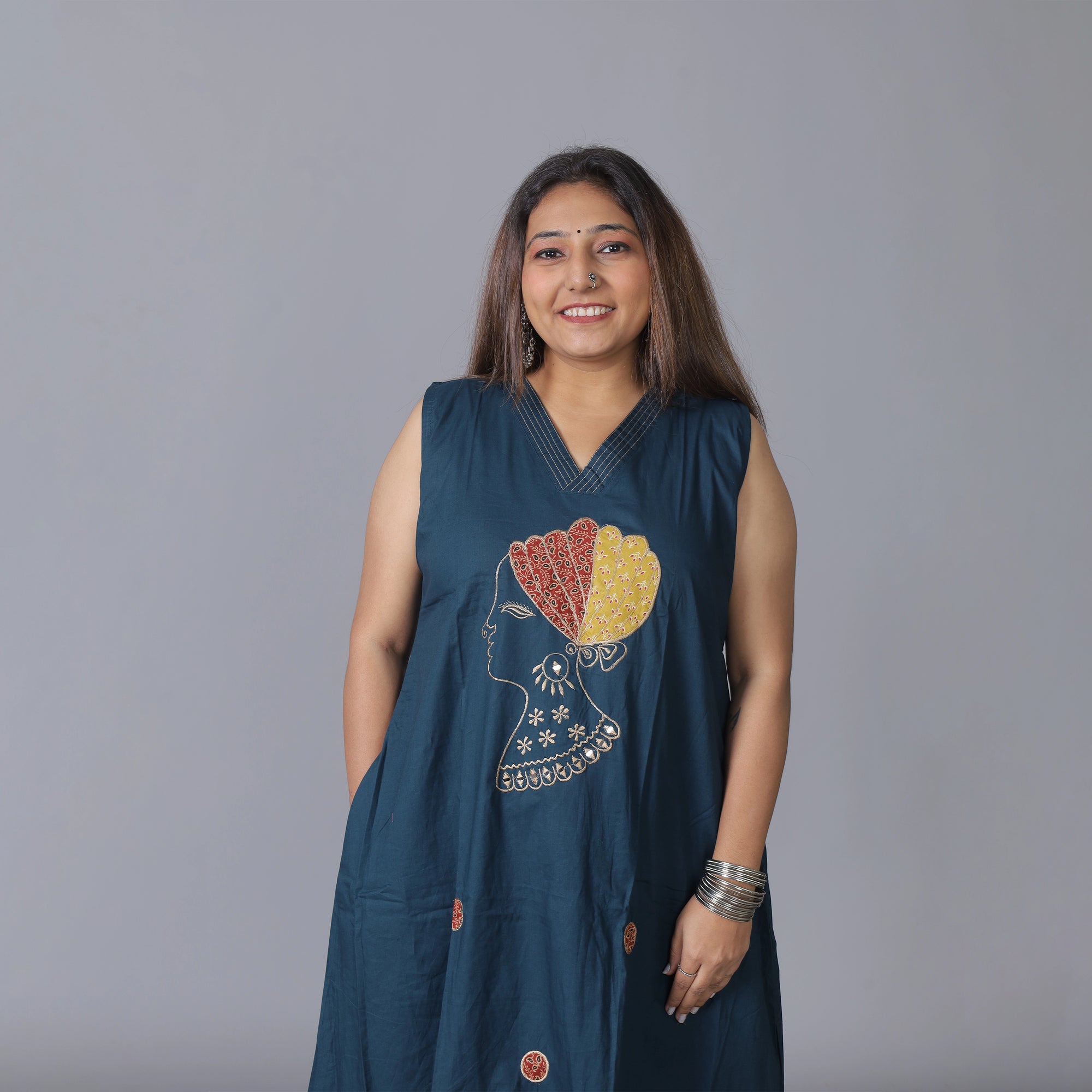 Pure Dhabu Cotton Kurti