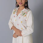 Khadi Cotton Embroidered Co-Ord Set