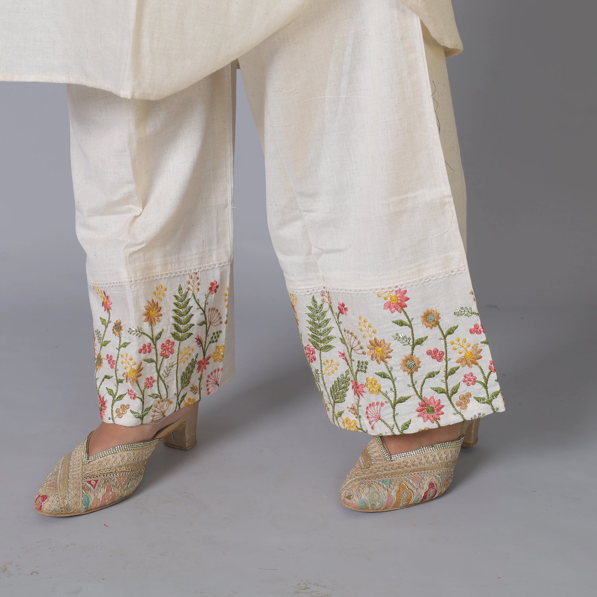 Khadi Cotton Embroidered Co-Ord Set