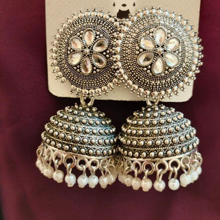 Offwhite Plated Jhumka
