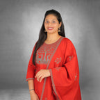 Elegant Red  Simar Silk  Kurta Set