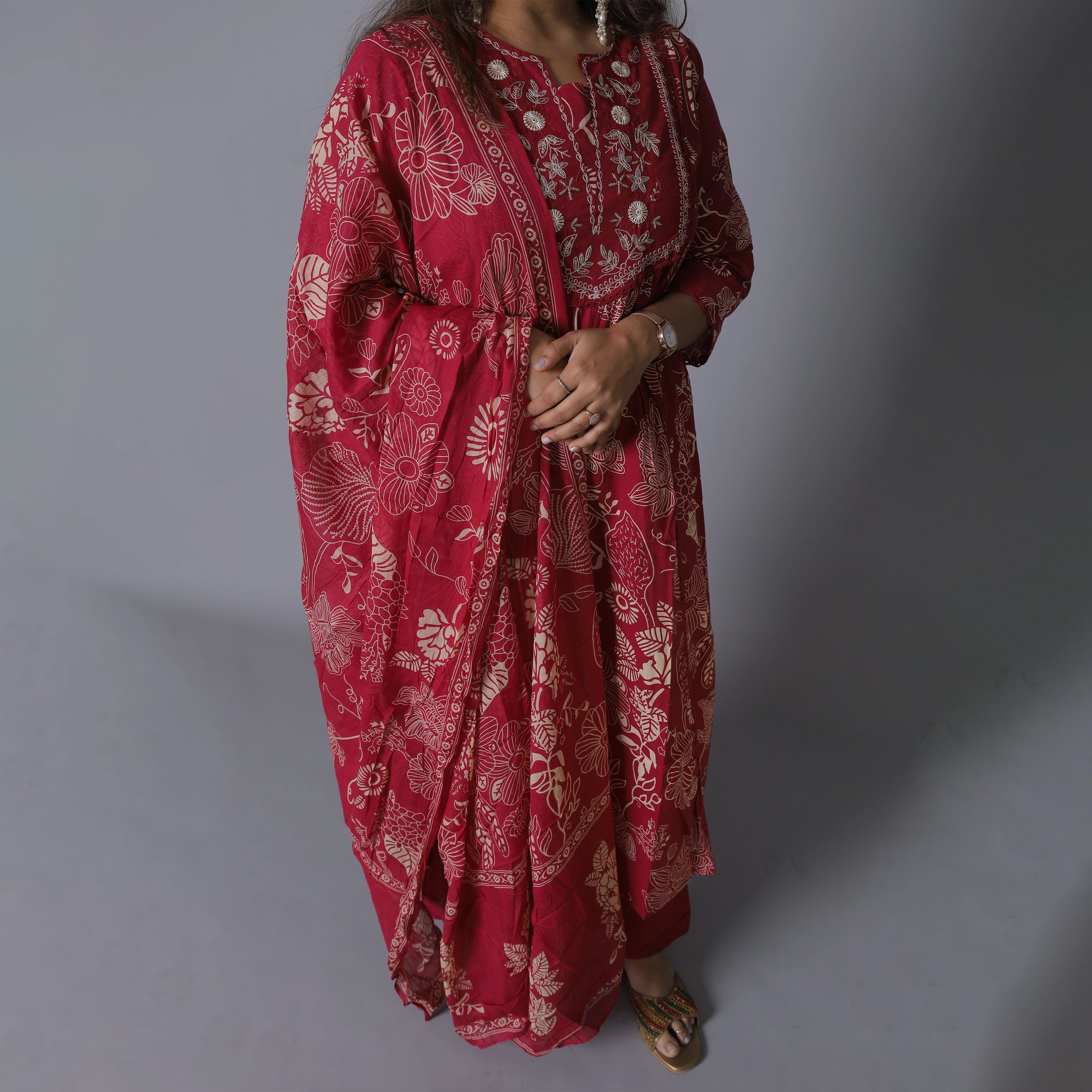 Pure-cambric cotton jaipuri print