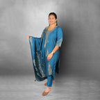 Elegant  Floral Printed Cotton Kurta Set